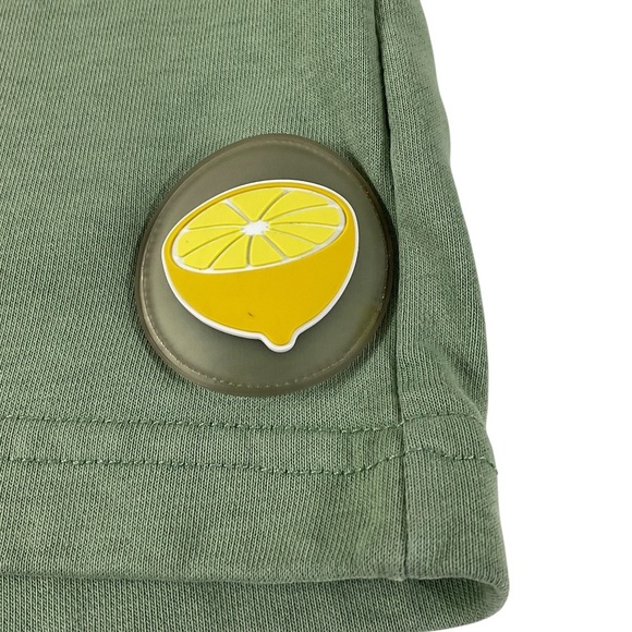 Eubi Men’s Lounge Shorts Green Size Small Lemon Patch 100% Cotton - Picture 6 of 9